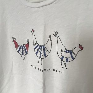J.Crew Three French Hens Graphic T-Shirt